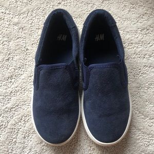H&M Blue Slip-On Suede Trainers - size 12